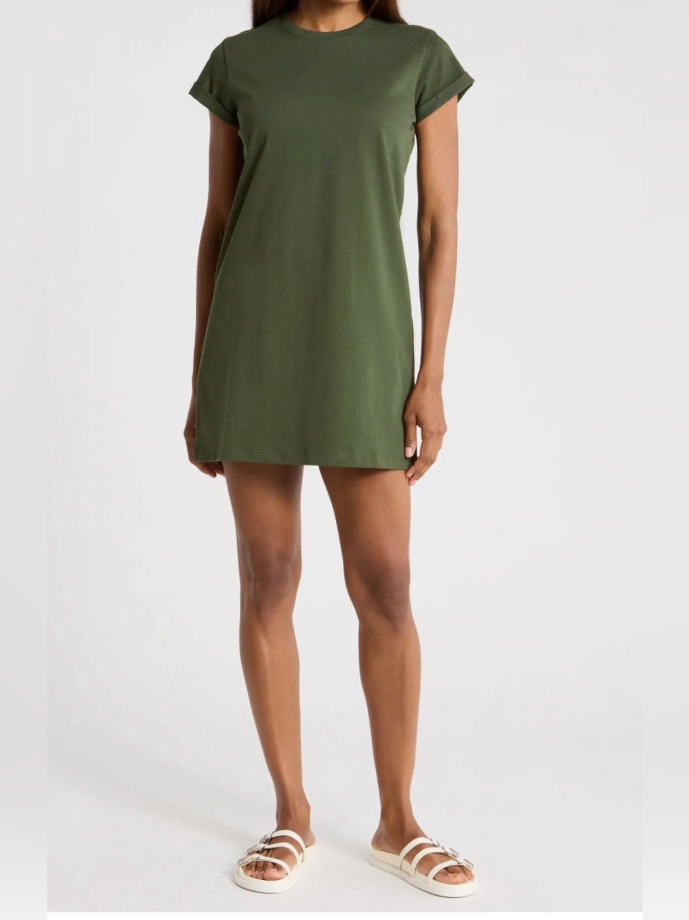 AllSaints Olive Green Mini T-Shirt Dress